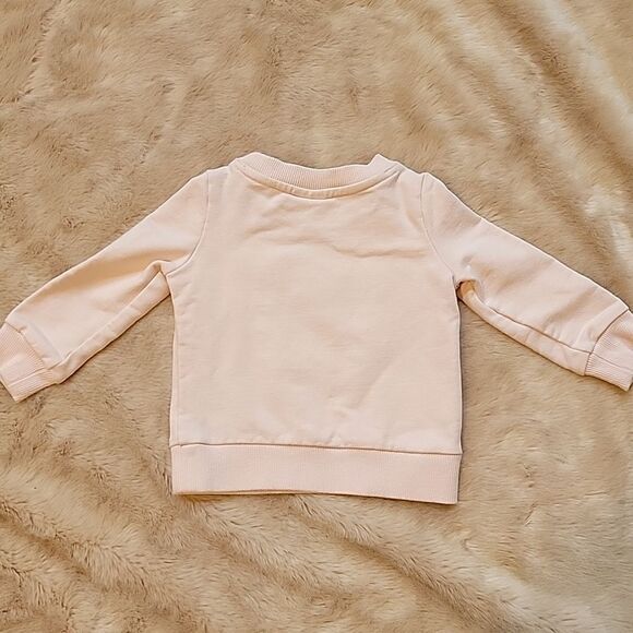 JANIE AND JACK JUNO VALENTINE PINK BALLERINA SLIPPERS SWEATSHIRT, SZ 6-12 MOS. - Picture 8 of 9